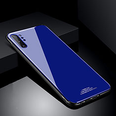 Custodia Silicone Specchio Laterale Cover T01 per Samsung Galaxy Note 10 Plus Blu