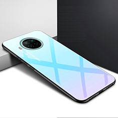Custodia Silicone Specchio Laterale Cover T01 per Xiaomi Mi 10T Lite 5G Cielo Blu