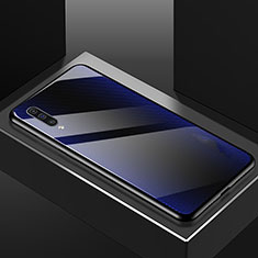 Custodia Silicone Specchio Laterale Cover T02 per Samsung Galaxy A90 5G Blu