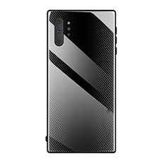 Custodia Silicone Specchio Laterale Cover T02 per Samsung Galaxy Note 10 Plus 5G Nero