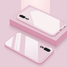 Custodia Silicone Specchio Laterale Cover T03 per Huawei P20 Rosa