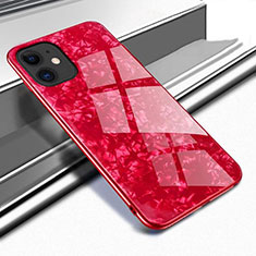 Custodia Silicone Specchio Laterale Cover T04 per Apple iPhone 11 Rosso