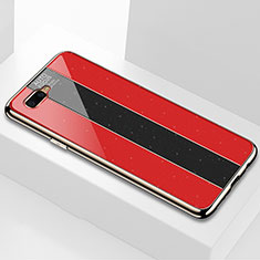 Custodia Silicone Specchio Laterale Cover T04 per Oppo R17 Neo Rosso