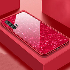 Custodia Silicone Specchio Laterale Cover Z04 per Huawei Honor 20 Pro Rosso