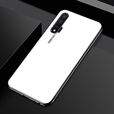 Custodia Silicone Specchio Laterale Sfumato Arcobaleno Cover H01 per Huawei Nova 6 Bianco