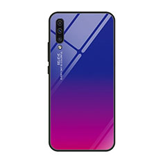 Custodia Silicone Specchio Laterale Sfumato Arcobaleno Cover H01 per Samsung Galaxy A70S Rosa Caldo