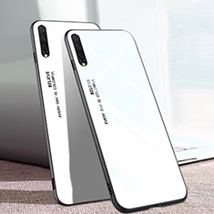 Custodia Silicone Specchio Laterale Sfumato Arcobaleno Cover H01 per Xiaomi Mi A3 Bianco