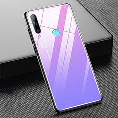 Custodia Silicone Specchio Laterale Sfumato Arcobaleno Cover H02 per Huawei Honor 20i Viola