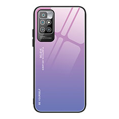 Custodia Silicone Specchio Laterale Sfumato Arcobaleno Cover JM1 per Xiaomi Redmi Note 11 4G (2021) Lavanda