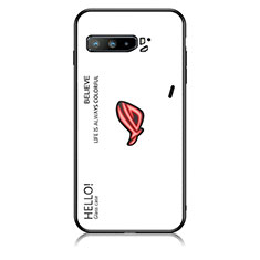 Custodia Silicone Specchio Laterale Sfumato Arcobaleno Cover LS1 per Asus ROG Phone 3 Bianco