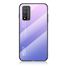 Custodia Silicone Specchio Laterale Sfumato Arcobaleno Cover LS1 per Huawei Honor 10X Lite Lavanda