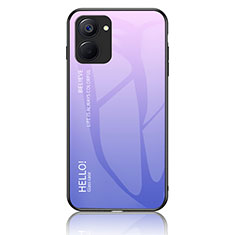 Custodia Silicone Specchio Laterale Sfumato Arcobaleno Cover LS1 per Realme 10S 5G Lavanda