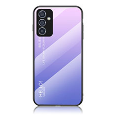 Custodia Silicone Specchio Laterale Sfumato Arcobaleno Cover LS1 per Samsung Galaxy A15 4G Lavanda