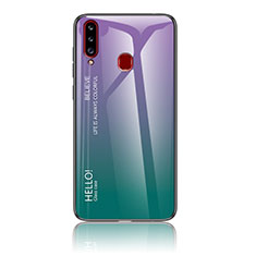 Custodia Silicone Specchio Laterale Sfumato Arcobaleno Cover LS1 per Samsung Galaxy A20s Multicolore