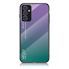 Custodia Silicone Specchio Laterale Sfumato Arcobaleno Cover LS1 per Samsung Galaxy F34 5G Multicolore