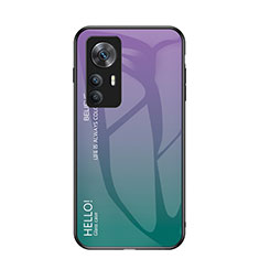 Custodia Silicone Specchio Laterale Sfumato Arcobaleno Cover LS1 per Xiaomi Mi 12T 5G Multicolore