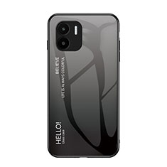 Custodia Silicone Specchio Laterale Sfumato Arcobaleno Cover LS1 per Xiaomi Poco C50 Grigio Scuro