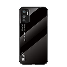 Custodia Silicone Specchio Laterale Sfumato Arcobaleno Cover LS1 per Xiaomi POCO M3 Pro 5G Nero