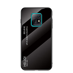 Custodia Silicone Specchio Laterale Sfumato Arcobaleno Cover LS1 per Xiaomi Redmi 10X 5G Nero