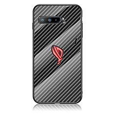 Custodia Silicone Specchio Laterale Sfumato Arcobaleno Cover LS2 per Asus ROG Phone 3 Nero