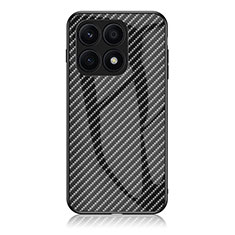 Custodia Silicone Specchio Laterale Sfumato Arcobaleno Cover LS2 per Huawei Honor 70 Lite 5G Nero