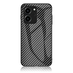 Custodia Silicone Specchio Laterale Sfumato Arcobaleno Cover LS2 per Huawei Honor 80 SE 5G Nero