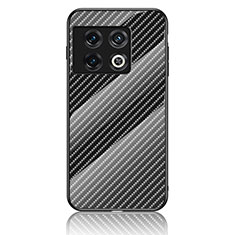 Custodia Silicone Specchio Laterale Sfumato Arcobaleno Cover LS2 per OnePlus 10 Pro 5G Nero