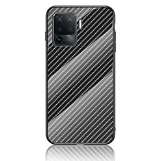 Custodia Silicone Specchio Laterale Sfumato Arcobaleno Cover LS2 per Oppo Reno5 Lite Nero