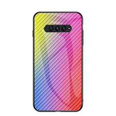 Custodia Silicone Specchio Laterale Sfumato Arcobaleno Cover LS2 per Xiaomi Black Shark 4 Pro 5G Rosa