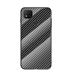 Custodia Silicone Specchio Laterale Sfumato Arcobaleno Cover LS2 per Xiaomi Redmi 9 Activ Nero