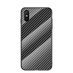 Custodia Silicone Specchio Laterale Sfumato Arcobaleno Cover LS2 per Xiaomi Redmi 9A Nero