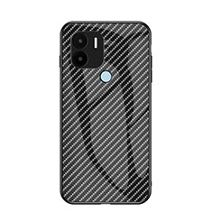 Custodia Silicone Specchio Laterale Sfumato Arcobaleno Cover LS2 per Xiaomi Redmi A1 Plus Nero