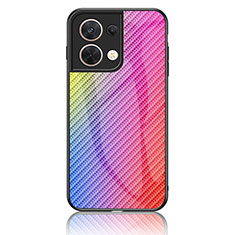 Custodia Silicone Specchio Laterale Sfumato Arcobaleno Cover LS2 per Xiaomi Redmi Note 13 Pro 5G Rosa