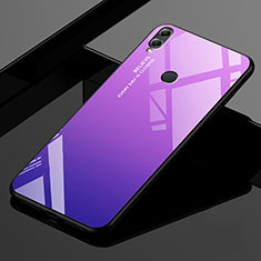 Custodia Silicone Specchio Laterale Sfumato Arcobaleno Cover per Huawei Enjoy Max Viola