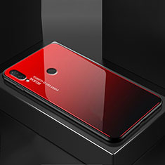 Custodia Silicone Specchio Laterale Sfumato Arcobaleno Cover per Huawei P20 Lite Rosso
