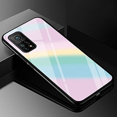 Custodia Silicone Specchio Laterale Sfumato Arcobaleno Cover per Xiaomi Mi 10T 5G Colorato