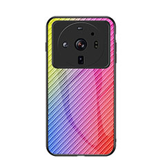 Custodia Silicone Specchio Laterale Sfumato Arcobaleno Cover per Xiaomi Mi 12S Ultra 5G Multicolore