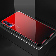 Custodia Silicone Specchio Laterale Sfumato Arcobaleno Cover per Xiaomi Mi 9 Pro Rosso