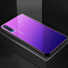 Custodia Silicone Specchio Laterale Sfumato Arcobaleno Cover per Xiaomi Mi 9 SE Viola