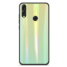 Custodia Silicone Specchio Laterale Sfumato Arcobaleno Cover R01 per Huawei Honor 8X Verde