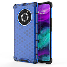 Custodia Silicone Trasparente Laterale 360 Gradi Cover AM1 per Huawei Honor Magic3 Pro 5G Blu