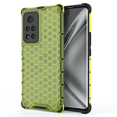 Custodia Silicone Trasparente Laterale 360 Gradi Cover AM1 per Huawei Honor V40 5G Verde