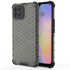 Custodia Silicone Trasparente Laterale 360 Gradi Cover AM1 per Huawei Nova 8 SE 4G Nero