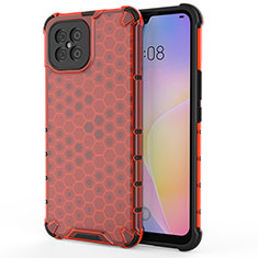 Custodia Silicone Trasparente Laterale 360 Gradi Cover AM1 per Huawei Nova 8 SE 4G Rosso