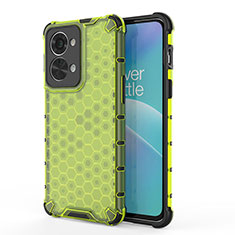 Custodia Silicone Trasparente Laterale 360 Gradi Cover AM1 per OnePlus Nord 2T 5G Verde