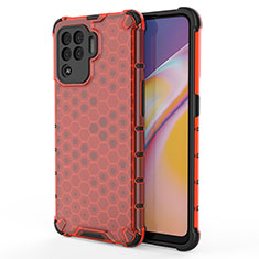 Custodia Silicone Trasparente Laterale 360 Gradi Cover AM1 per Oppo F19 Pro Rosso