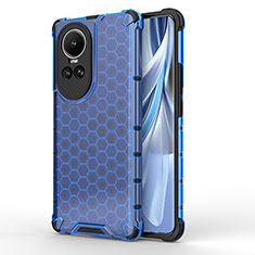 Custodia Silicone Trasparente Laterale 360 Gradi Cover AM1 per Oppo Reno10 5G Blu