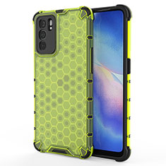 Custodia Silicone Trasparente Laterale 360 Gradi Cover AM1 per Oppo Reno6 5G Verde