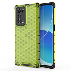 Custodia Silicone Trasparente Laterale 360 Gradi Cover AM1 per Oppo Reno6 Pro 5G Verde