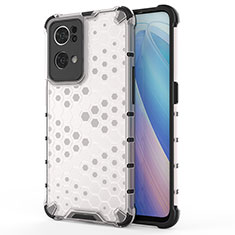 Custodia Silicone Trasparente Laterale 360 Gradi Cover AM1 per Oppo Reno7 Pro 5G Bianco